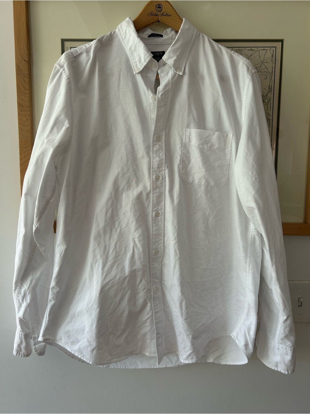 J. Crew White Men’s Classic Button-Down Shirt